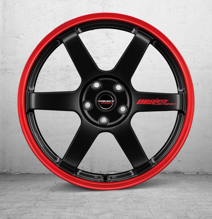 BORBET DB8GT2 black rim red 3