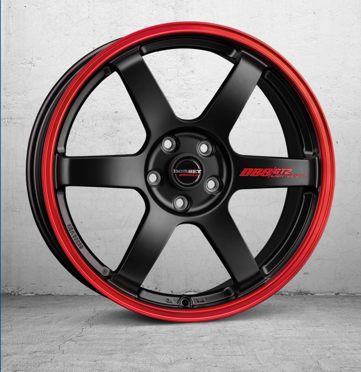 BORBET DB8GT2 black rim red 4