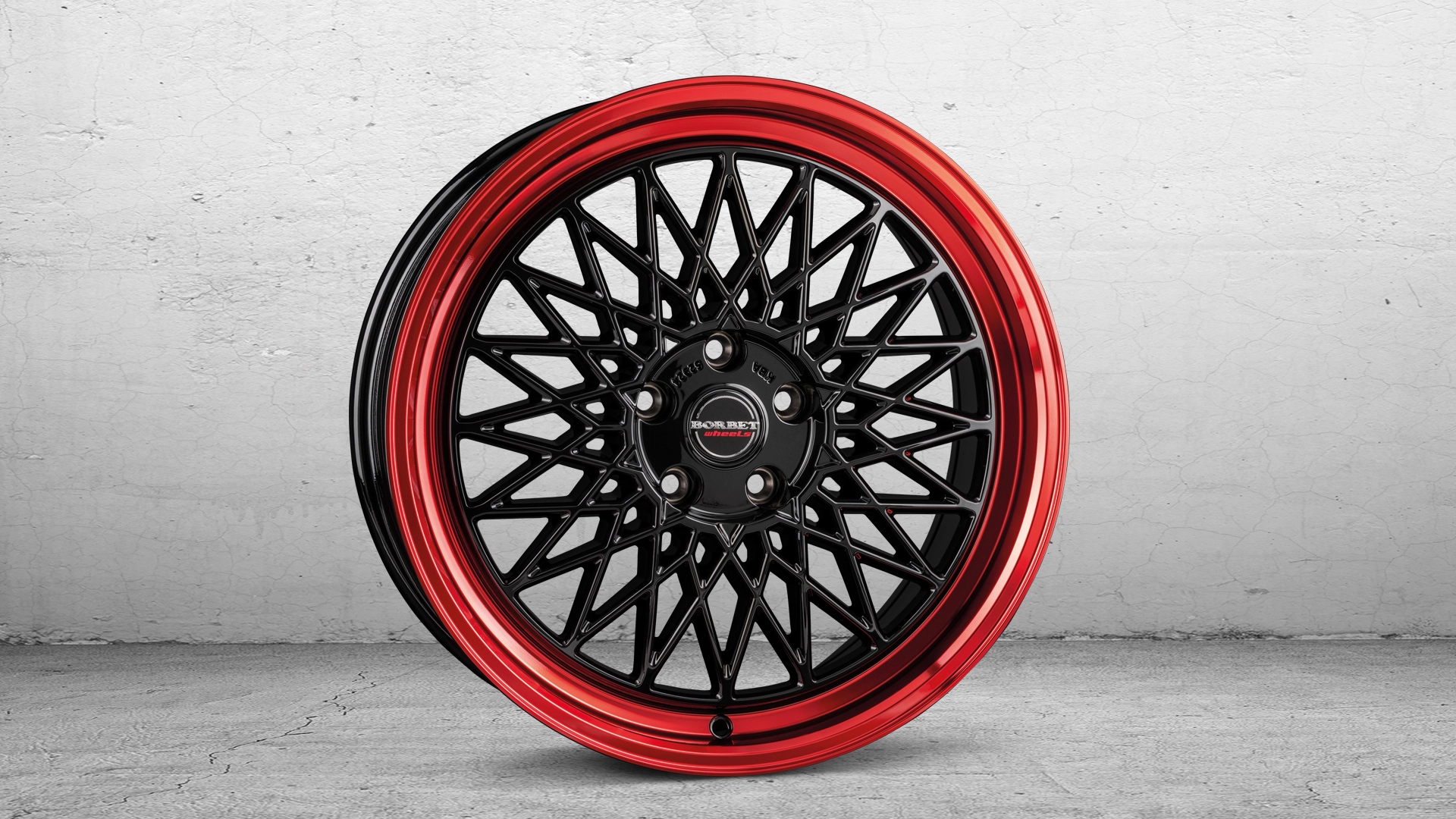 BORBET B black rim red. 5L