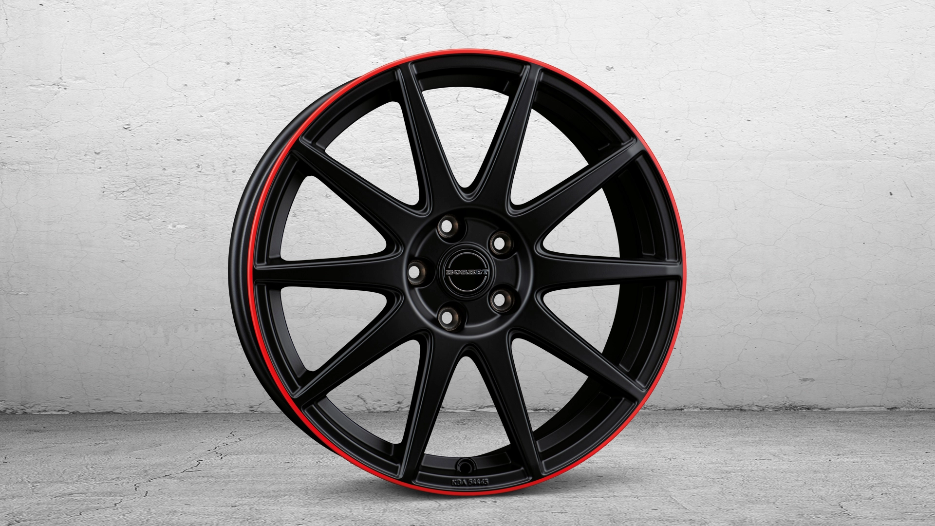 GTX black matt rim red NEU 2